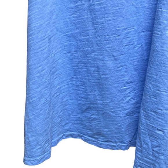 Fresh Produce Cotton Slub Tee Blue Oversized Scoop Neck Boxy T-Shirt One Size - Picture 4 of 10